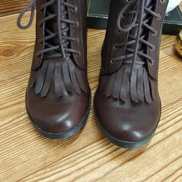 BELLA VITA ankle boots brown leather heels sz.7.5M - Picture 12 of 12